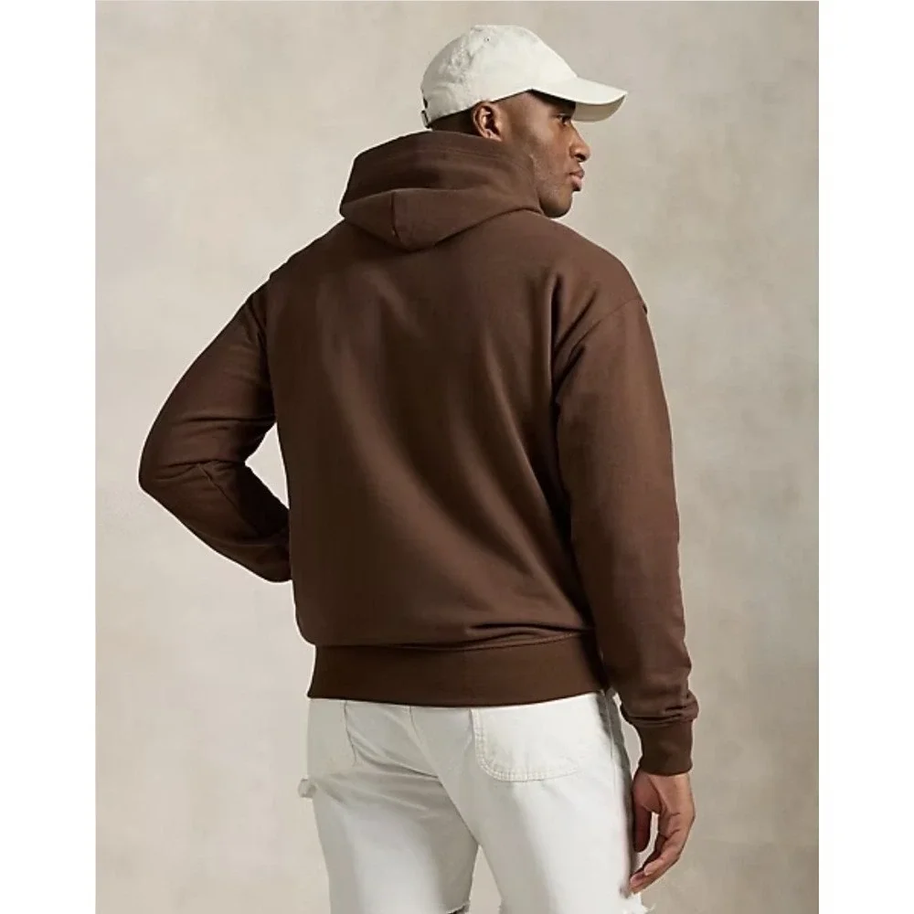 Polo Ralph Lauren Heavy Relaxed Fit Logo Fleece Hoodie Brown Men's Size 3XLT NWT